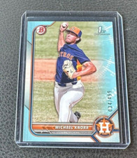 2022 Bowman Draft Michael Knorr Sky Blue Parallel 034/499