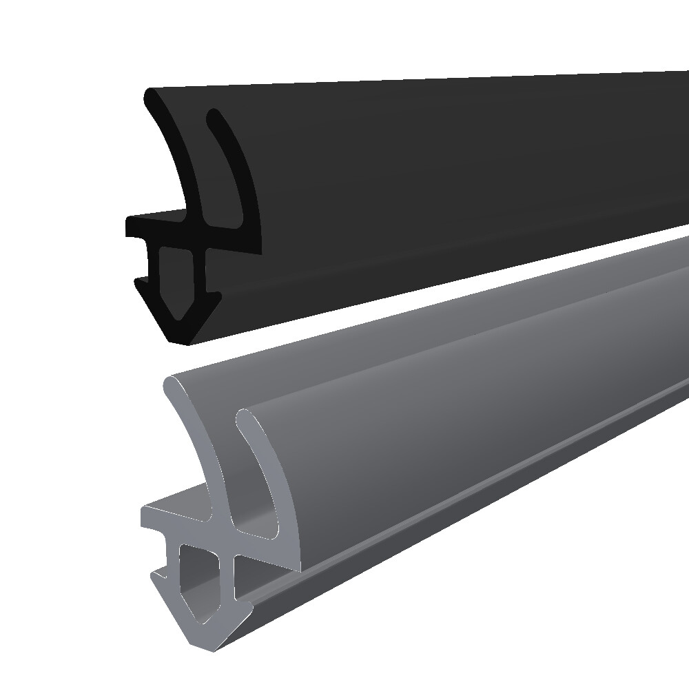 S-1388 raamafdichting, rubber, zwart, (20 m) rubberen afdichting voor