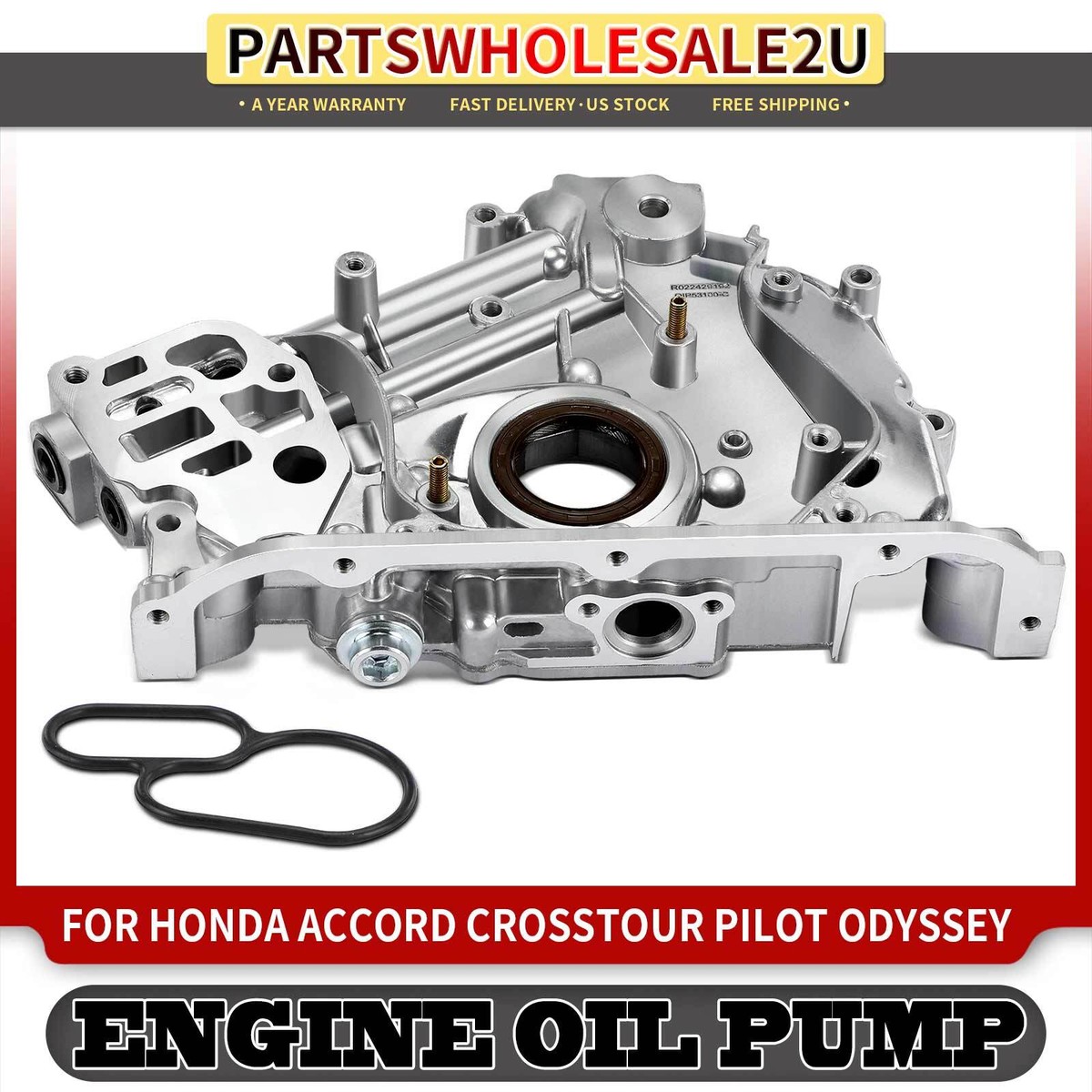 ホンダ アコード プレリュード オイルポンプ New Engine Oil Pump for Honda Accord 08-12 Pilot 09-15 Acura MDX