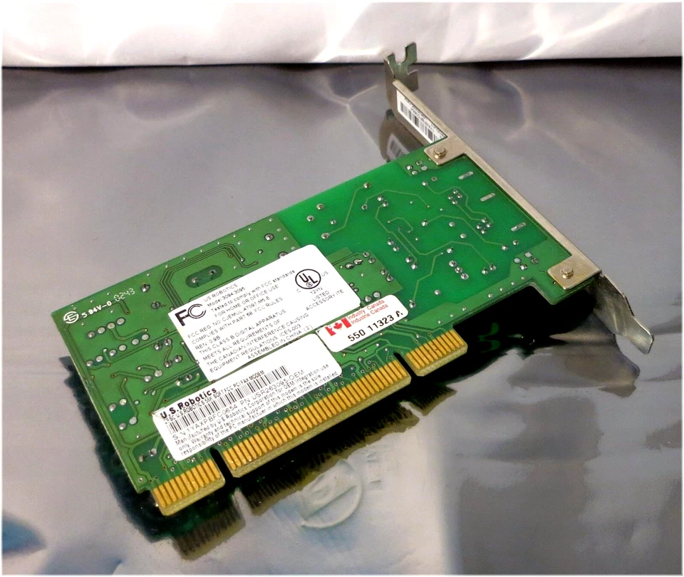 U.S. Robotics USR263095-OEM, Model 3094.3095, P/N 01156151 VER B PCI Fax Modem - Image 2 of 2