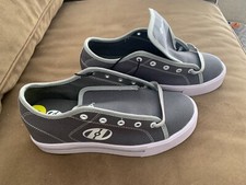 Heelys Men HES10455 Gray Canvas Skate Shoes Lace Up Low Top Round Toe Size 6-8