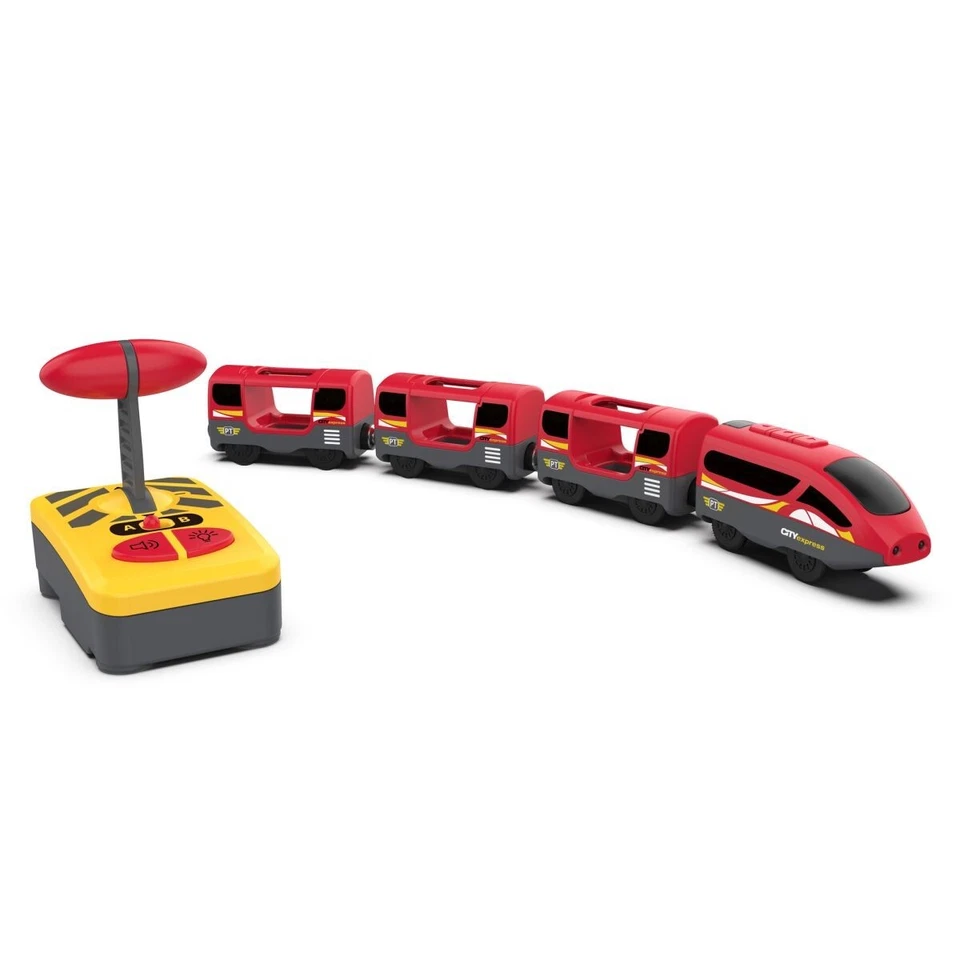 LEOMARK Elektrischer Zug - eine Lokomotive mit Waggons, ferngesteuertes Spielzeug 6335