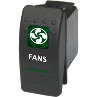 Rocker Switch 573g 12v Fans On Off Green Offroad Universal Rocker Switch 573g 12v Fans On Off Green Offroad Universal