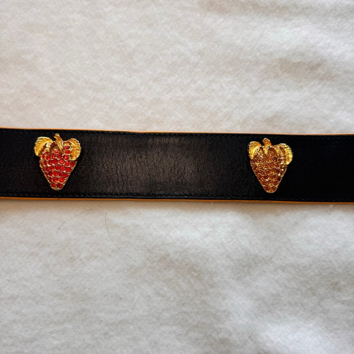 1980s Escada Strawberry Swarovski Crystals Rhinestones Belt  display picture 3
