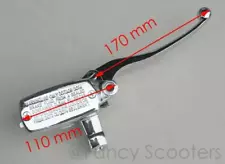 Chrome Right Master Cylinder With Lever 150t-e Vintage Znen Bms Heritage