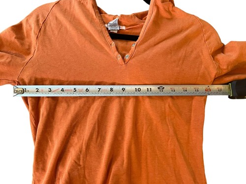 Gap Orange Cropped Pullover Hoodie White Stripes Girls Size Medium - Picture 4 of 6
