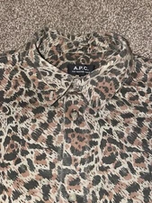 APC PARIS Leopard Button Up Shirt 