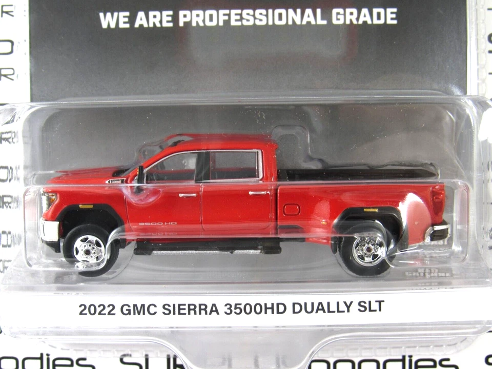 2025 Greenlight Karson Diecast: Red 2022 GMC SIERRA 3500 3500HD Pro Dually 51562 - Image 2 of 4