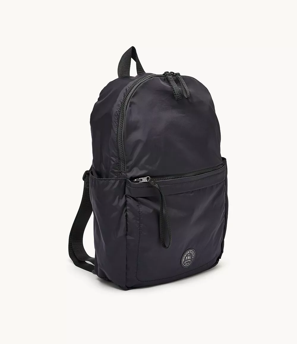 FOSSIL Buckner Backpack Nylon Black Foldable Bag