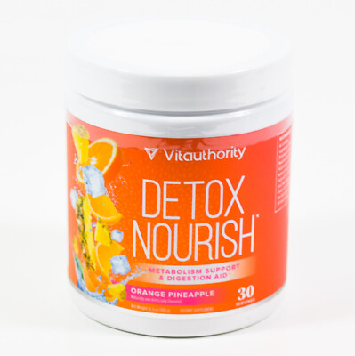 Vitauthority DETOX NOURISH 6.3oz Metabolism Digestion ORANGE PINEAPPLE 09/2025