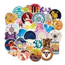 ⭐ 50 Stück Sign of the Zodiac / Sternzeichen  Aufkleber Stickerbomb