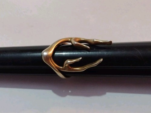 Vintage Freeform Gold-plated Sterling Silver Ring Size 8.5 Artist Signed - 第 1/12 張圖片