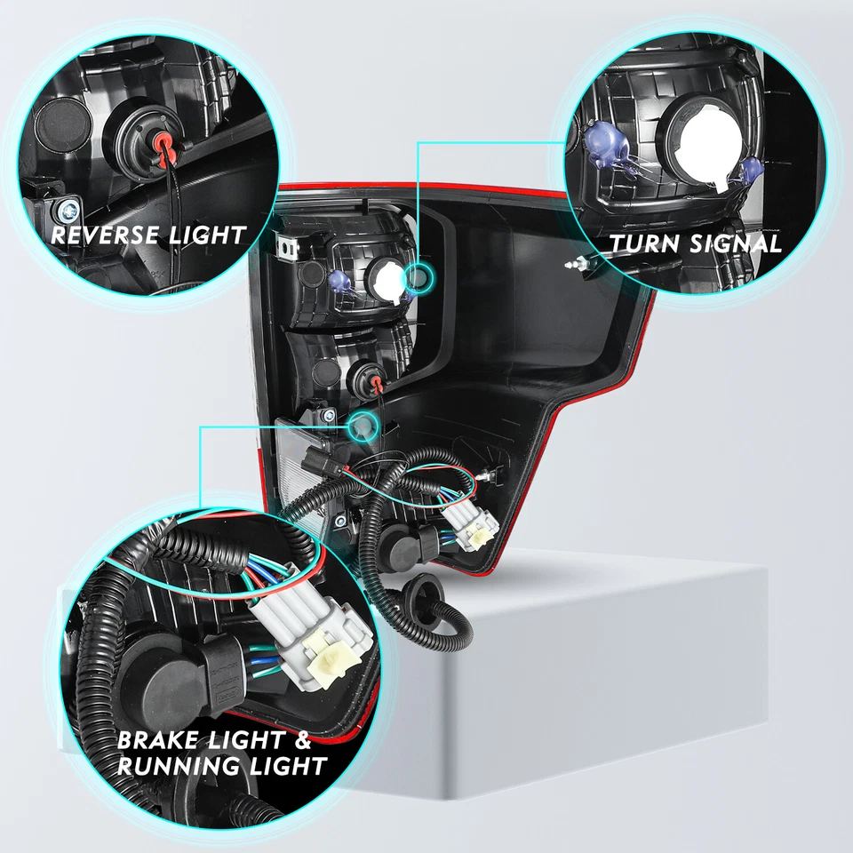 For 2016-2023 2021 Nissan Titan XD Chrome Rear Tail Lights Assembly Lamps Pair  - Image 3 of 4