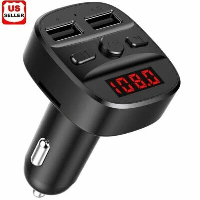 LINKPAL Dual USB Charger Car Kit Bluetooth 5.0 Handsfree FM Radio Transmitter MP3 Player