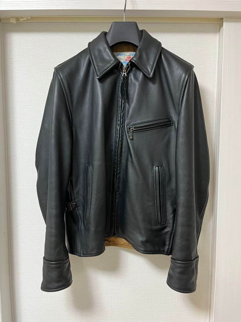 AERO LEATHER EDIFICE Half belt Leather Jacket Horsehide men AERO LEATHER EDIFICE Half belt Leather Jacket Horsehide men