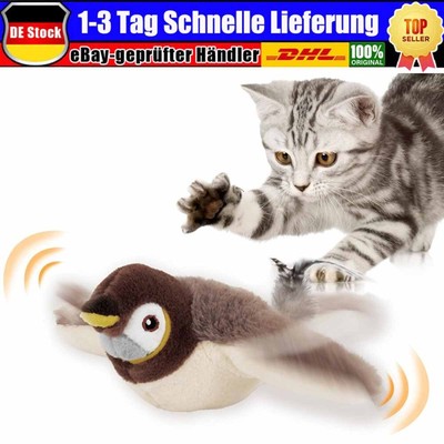 USB Flapping Bird Sparrow Cat Toy Hangable Pet Simulation Sparrow Toy