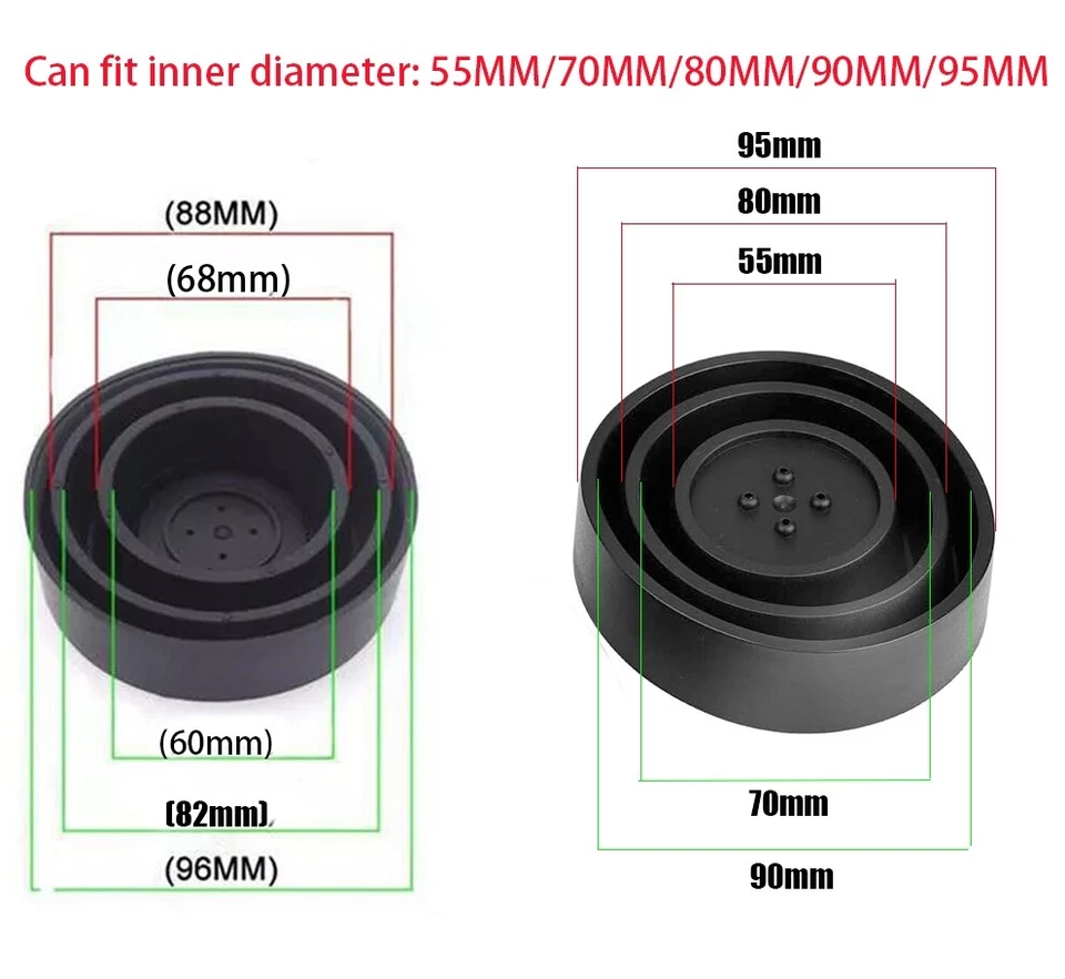 2x Farol de carro LED HID halogênio borracha vedação tampa poeira impermeável capa universal - Imagem 2 de 4