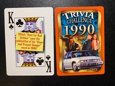 Swap Playing Card  TOM CLANCY Hunt For Red October  1990 TRIVIA  KING OF CLUBS