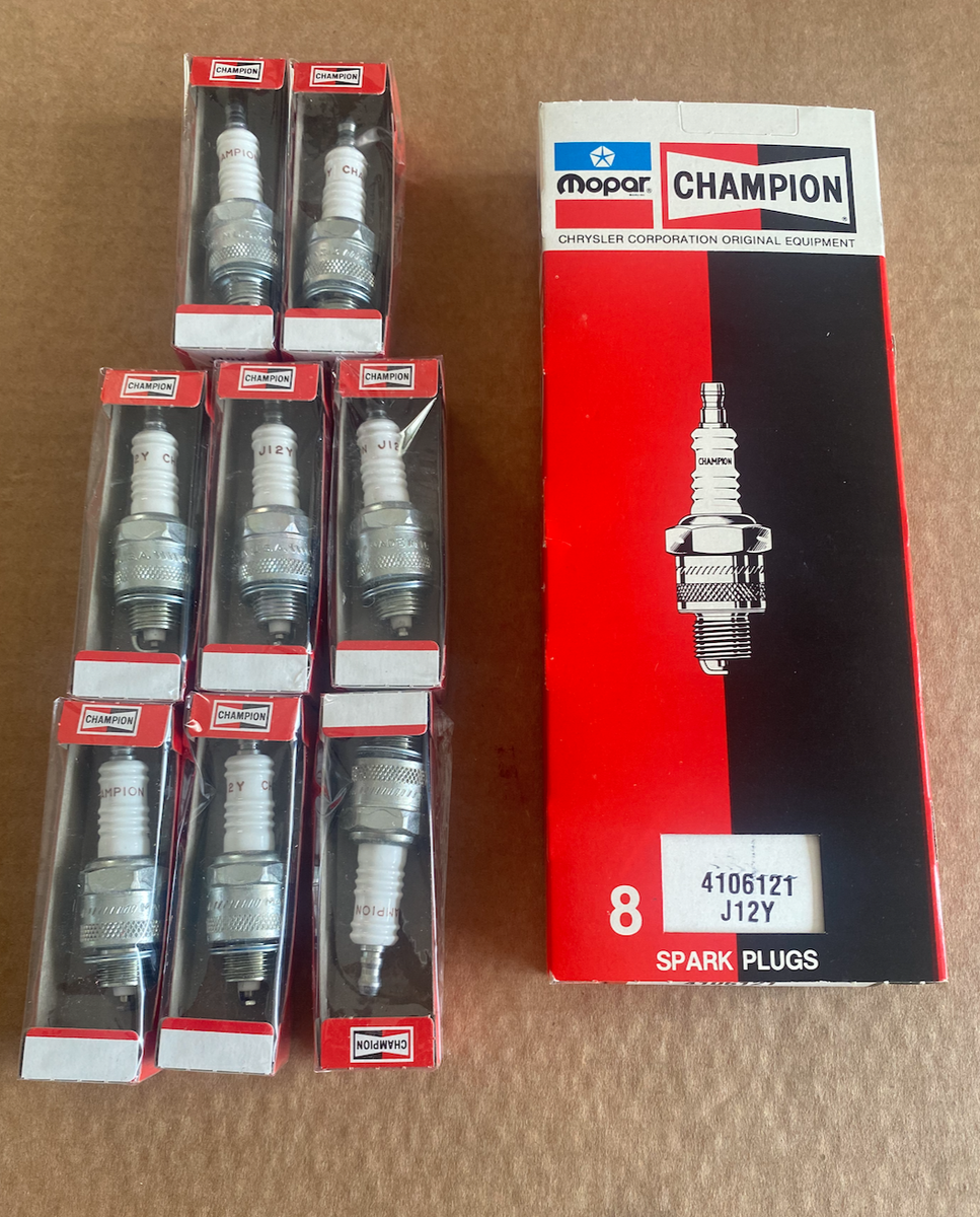J12Y New Harley Original NOS Champion Spark Plugs 8 Pk 48-74