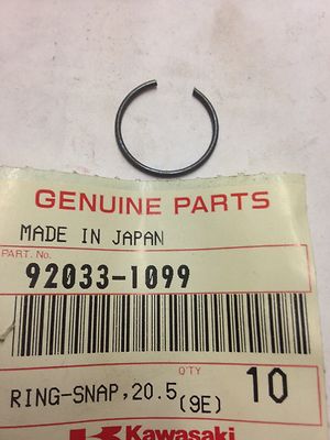 Kawasaki KLF300 KAF450 ZX900 Snap Ring 92033-1099 NOS