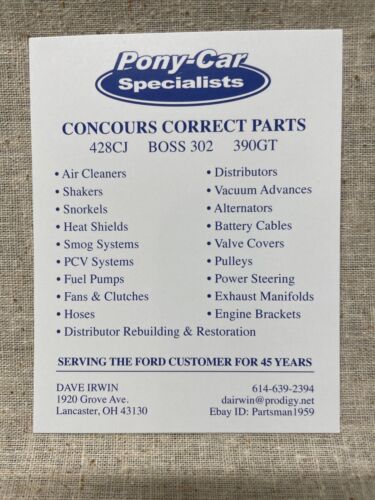 1968 69 70 428CJ Distributor NOS Points & Condenser Kit, Mustang, Cougar, Torino - Picture 3 of 3