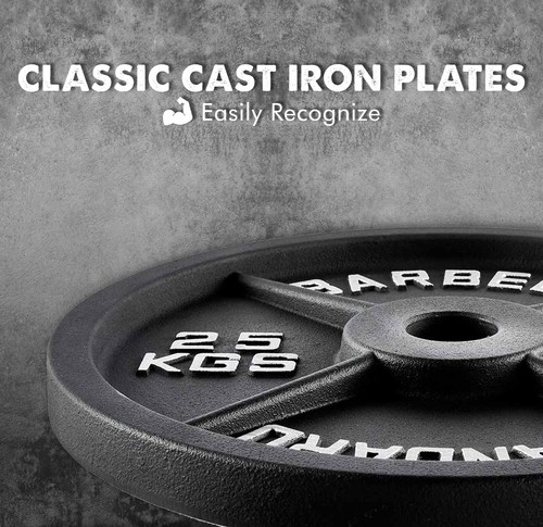 Weight Plates 2" Hole Olympic Barbell Cast Iron Weights Set Disc Dumbbell 170 KG - Picture 13 of 25