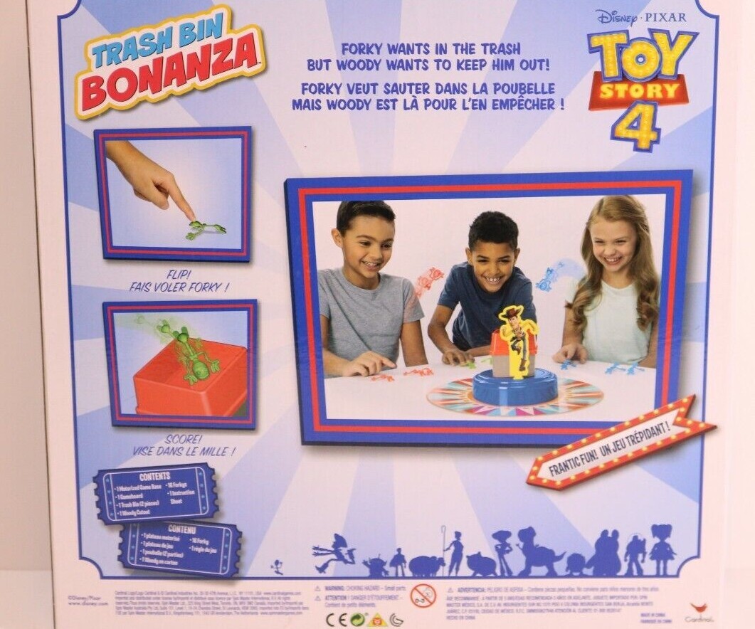 Disney Pixar Toy Story 4 Trash Bin Bonanza Game with Woody and Forky eBay