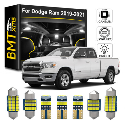 17Pcs For 2019-2024 Dodge Ram 1500 2500 3500 LED Interior Light Bulb Kit White