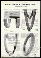 1912 Michelin tires Bibendum Michelin Man Curiosity Shop 3 vintage print ad