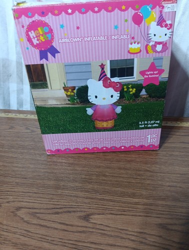 Hello Kitty Birthday Air Blow Inflatable 3.5ft Lights Up Kid's Party ...