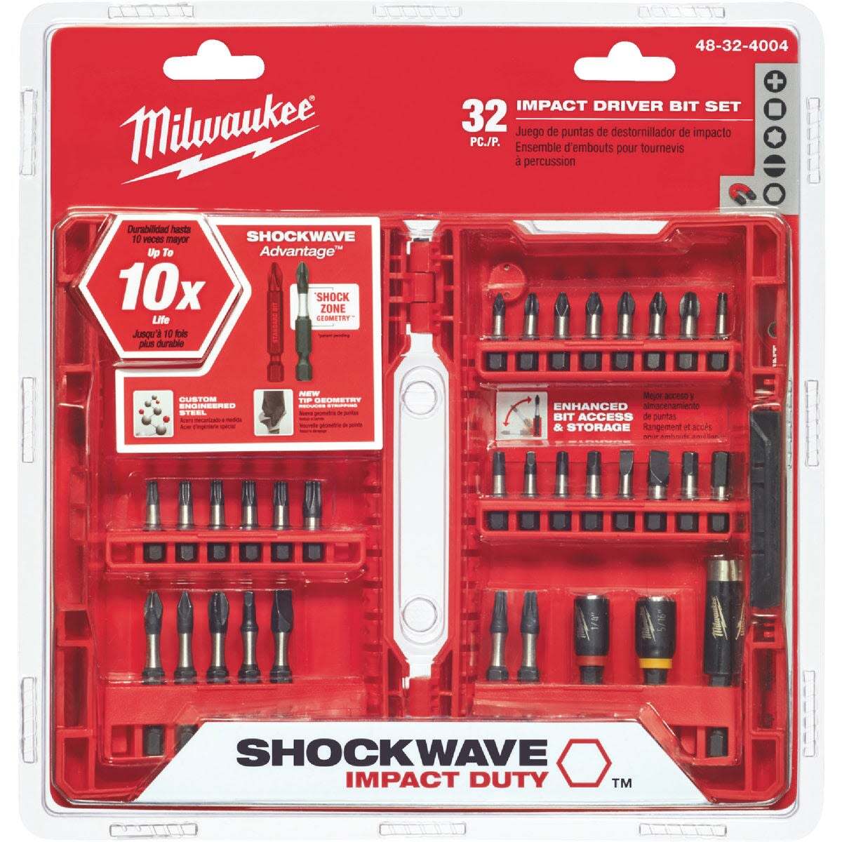 Milwaukee 48-32-4004 SHOCKWAVE Impact Duty 32-PC Driver Bit Set