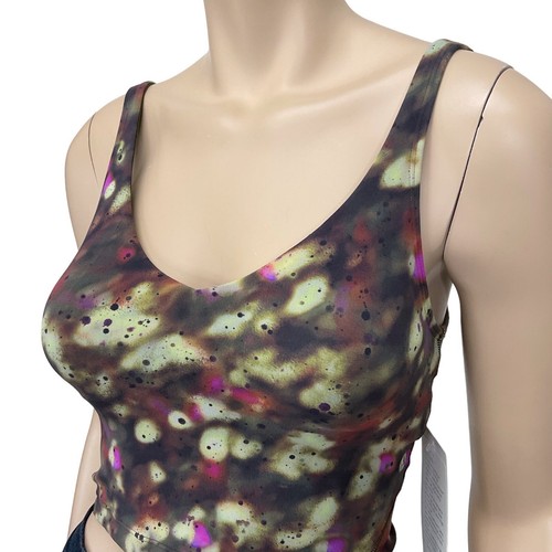 Lululemon Multi Color Abstract Align Tank Crop Bra Size 4 $68 NWT - Picture 2 of 9