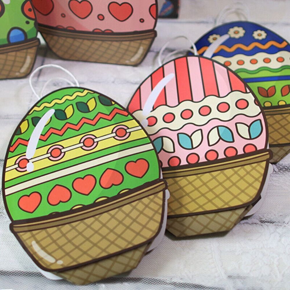 with Handle Kids Candy Biscuit Bags Colorful Easter Gift Bags eBay