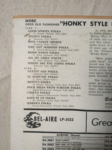 eddie blazonczyk's More Good Old Fashioned Honky Style Polkas - Picture 6 of 19