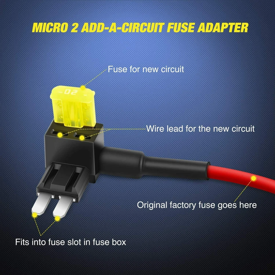 Nilight 10Pack Micro 2 Fuse TAP 12V Car Add a Circuit ATR Blade 20A Fuse Adapter - Image 3 of 4