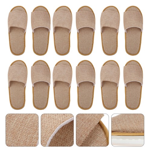 6 Pairs Guests Slippers Travel Slippers Spa Slippers Men Shower Slippers