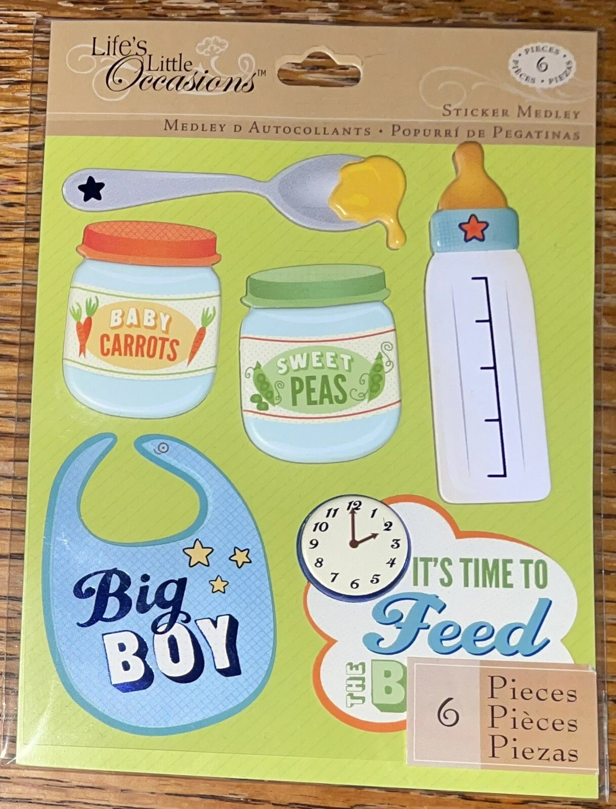 RARE K&Company Life’s Little Occasions Baby Big Boy Food Jars Eat Bottle Sticker