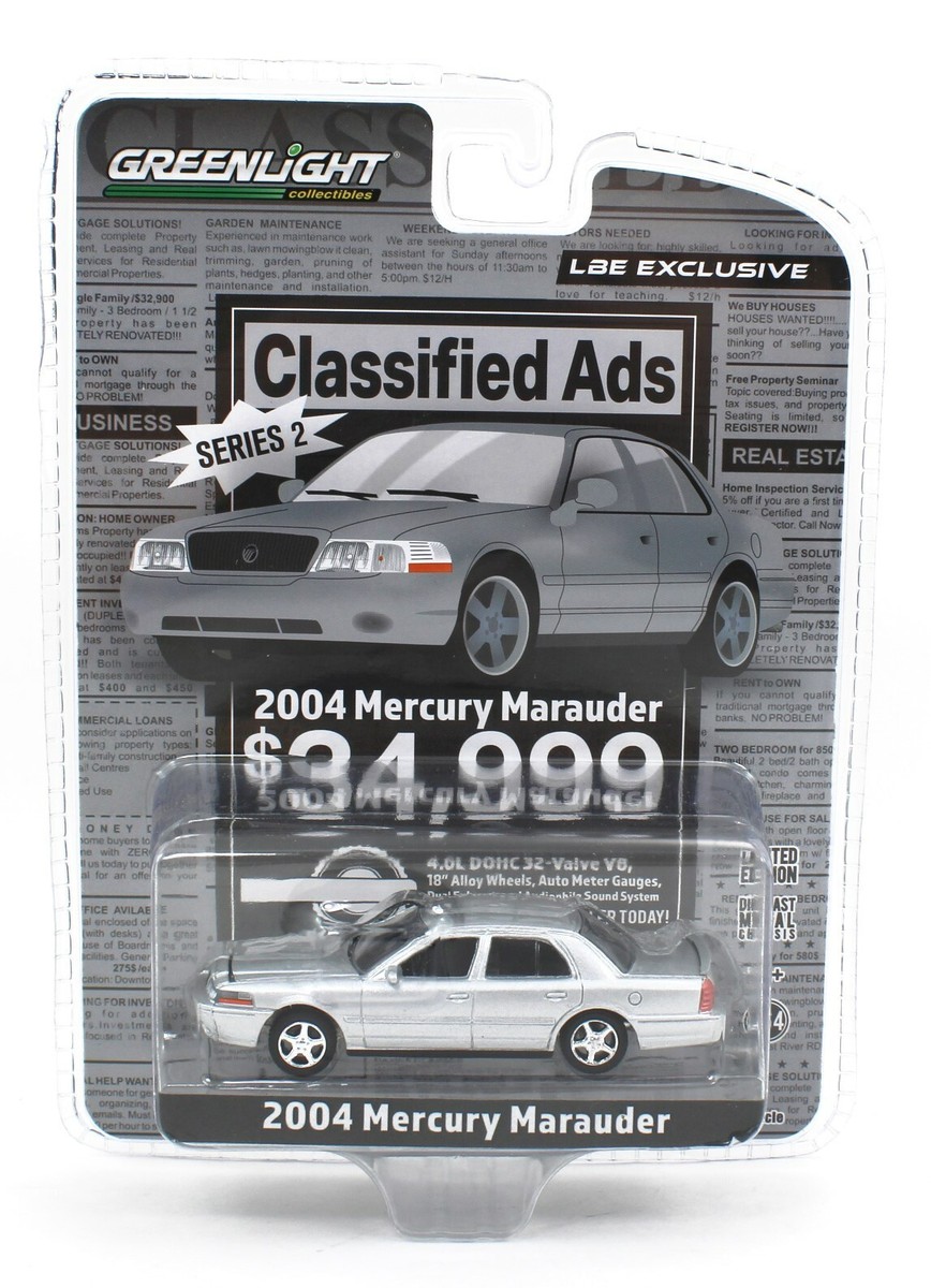 1:64 GreenLight *CLASSIFIED ADS* SILVER 2003 Mercury