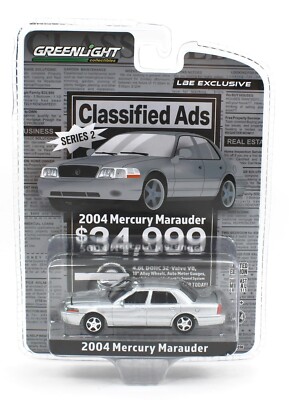 1:64 GreenLight *CLASSIFIED ADS* SILVER 2003 Mercury Marauder NIP