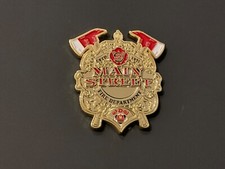 Walt Disney World gold  Main Street Fire Department Challenge Coin