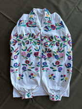 Handcrafted Ukrainian Embroidered blouse shirt Vintage Vyshyvanka Ethnic blouse