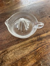 Vintage Clear Glass Orange Citrus Juicer Reamer Extractor~1930's~Made in USA