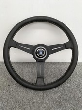 Genuine Nardi Classic 350mm Black Leather Steering Wheel Horn Button Italy Genuine Nardi Classic 350mm Black Leather Steering Wheel Horn Button Italy
