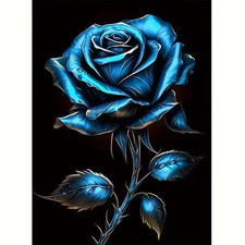 Blue Roses Flowers Diamond Painting Kits for Adults,5D Diamond Art Kits for B...