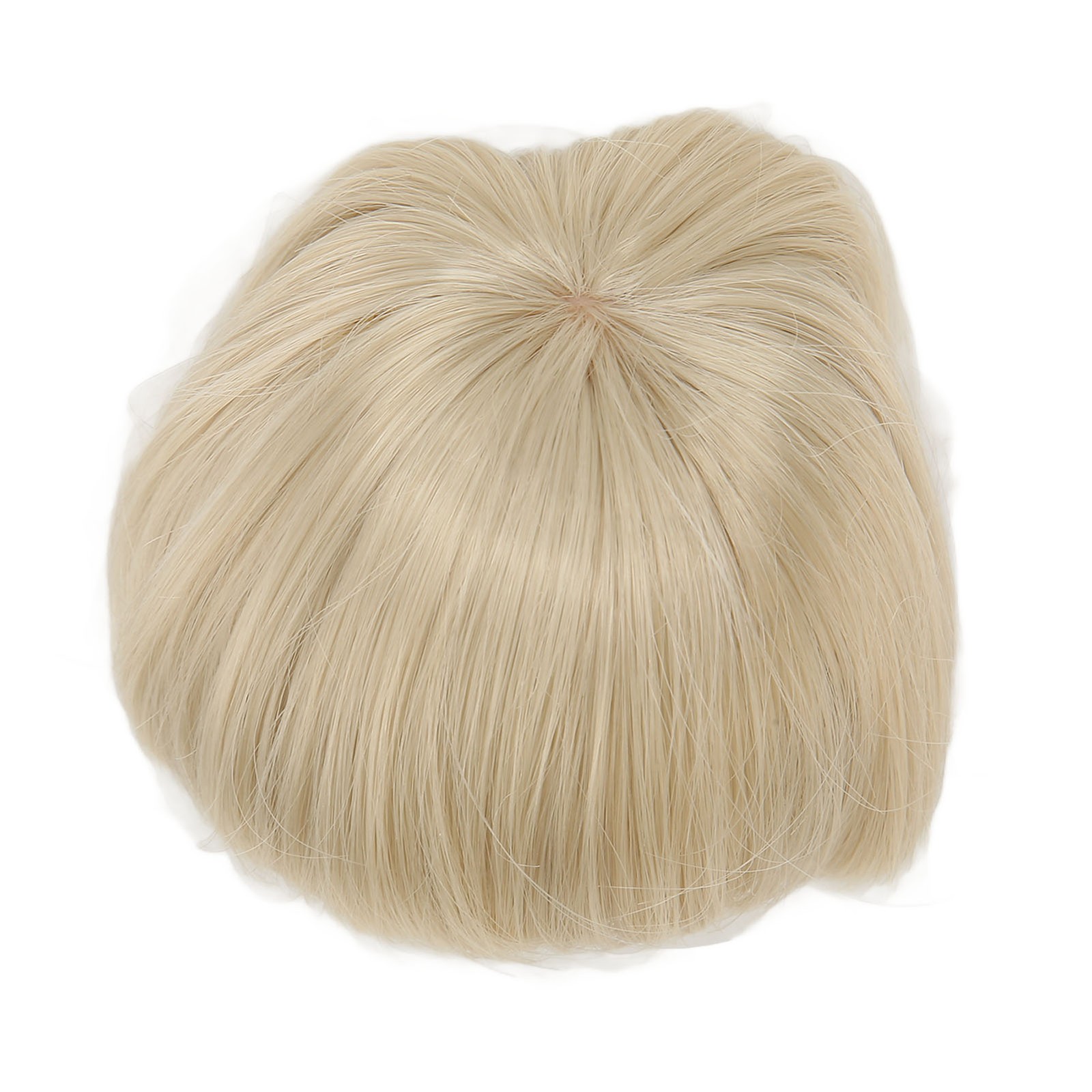 Short Straight Doll Wig With Bangs Soft And Safe For DIY Dolls Easy To Use