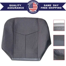 Driver Bottom Cloth Seat Cover Gray Fit For 2003-2007 Chevy Silverado GMC Sierra