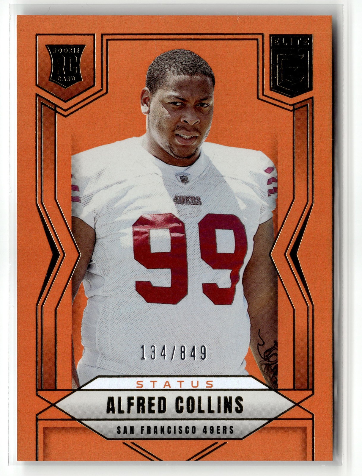 Alfred Collins Panini Donruss Elite #187 Status Orange Metallic
