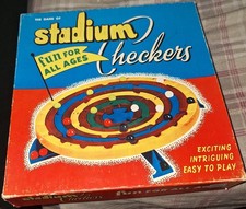 Vintage Stadium Checkers Board Game W. H. Schaper Mfg Co.