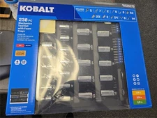 = Kobalt 238 PC Standard SAE Metric Mechanics Tool Set With Foam Trays 6525270