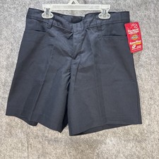 Dickies Boys School Uniform Shorts Size 16 1/2 Navy Stretch Wrinkle Res